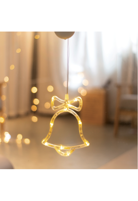 ПРОЗОРЕЦ ПЛАСТМАСОВ ЗВЪНЕЦ 10 LED КРУШКИ WW BAHT. (3КСАА) ИП20 16С20.5СМ