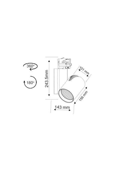 LED прожектор Dante 220VAC 35W 3000K 2500lm RA80 24°
