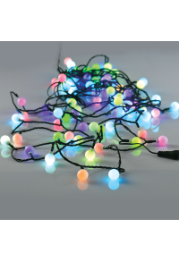 "БЯЛА ТОПКА" 80 RGBY LED СТРУННИ СВЕТЛИНИ, 10CM, АДАПТИРАЙТЕ. (4.5V) & ФУНКЦИЯ., CONECT. (ΜΑΧ 3) ИП44, 8м+3м