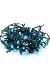 100 LED ГУМЕН КАБЕЛ СИНИ СТРУННИ СВЕТЛИНИ CONTECT. (MAX 10), 10CM DIST., 10M, IP44, 1.5 ВОДЕЩ КАБЕЛ 