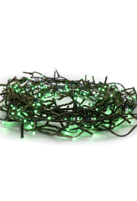 100 LED СТРУННИ СВЕТЛИНИ (НА 5 см), ЗЕЛЕН, АДАПТЕР (31VDC) & СВЪРЗВАЩ СЕ (МАКС. 6 КОМПЛЕКТА), IP44, 5 м, ЗЕЛЕН КАБЕЛ