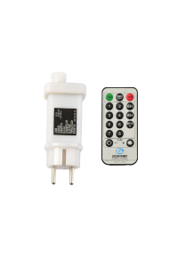 ^ АДАПТЕР 31VDC 12W 8 ФУНКЦИИ & IR ДИСТАНЦИОННО УПРАВЛЕНИЕ (ON / OFF + 8F + TIMER + ДИМЕР) MAX 1500 LEDS ФУНКЦИИ