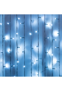 240 LED ГУМЕНА ЗАВЕСА СВЕТЛИНА, CW, CONNECT. (MAX 8), СТАБИЛЕН, IP44, 200x100cm, 1,5M ВОДЕЩ КАБЕЛ