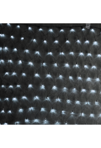 240 СВЕТКАВИЦА LED ΝΕΤ СВЕТЛИНИ, CW, АДАПТИРАНЕ. (31VDC), IP44, 200x150cm, ЗЕЛЕН КАБЕЛ