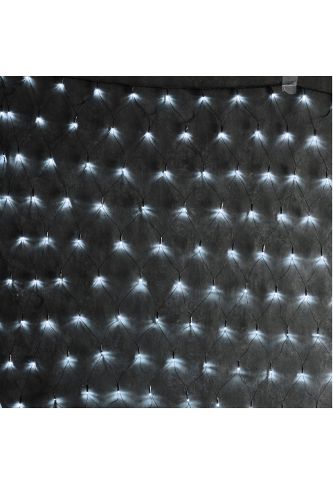 240 СВЕТКАВИЦА LED ΝΕΤ СВЕТЛИНИ, CW, АДАПТИРАНЕ. (31VDC), IP44, 200x150cm, ЗЕЛЕН КАБЕЛ