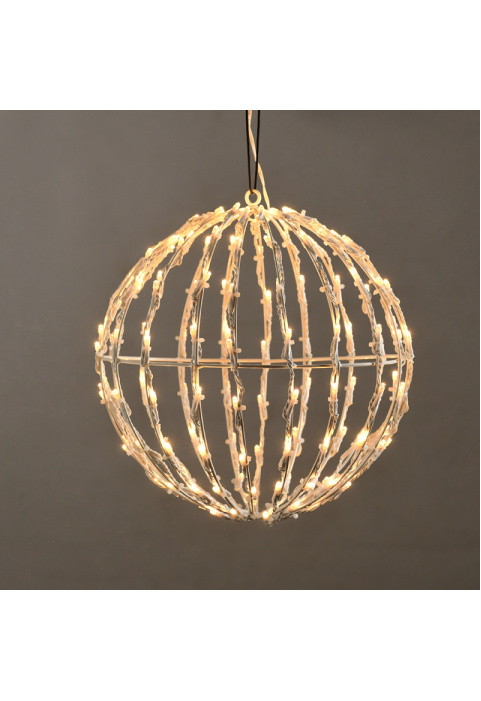 "3D ТОПКА", МОТИВ 100 LED СТРУННИ СВЕТЛИНИ, ТОПЛО БЯЛО, АДАПТЕР (4.5VDC), IP44, 20x20x21cm, БЯЛ КАБЕЛ, 5m