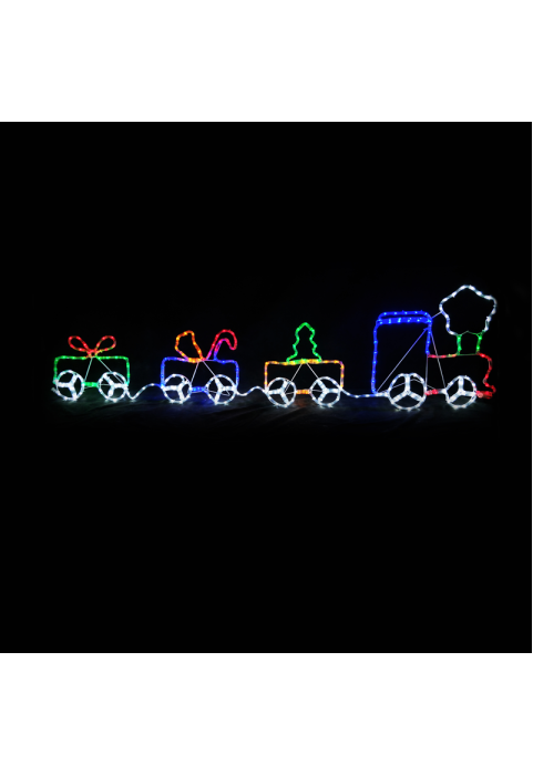 "ВЛАК", 312LED МОТИВ 13m 2-ТЕЛЕНО ВЪЖЕ СВЕТЛИНА, MULITCOLOR СТАБИЛЕН, IP44, 200Χ51CM, 1.5m ОЛОВО КАБЕЛ