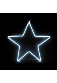 "ЗВЕЗДА", 200 НЕОНОВИ LED МОТИВ 2m ДВОЙНО НЕОНОВО SMD ВЪЖЕ СВЕТЛИНА, CW STEADY, IP44, 58X54CM, 1.5m ОЛОВО КАБЕЛ