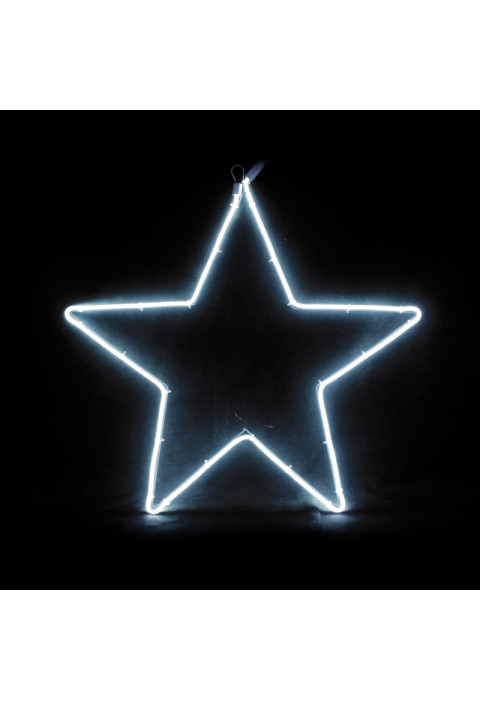"ЗВЕЗДА", 200 НЕОНОВИ LED МОТИВ 2m ДВОЙНО НЕОНОВО SMD ВЪЖЕ СВЕТЛИНА, CW STEADY, IP44, 58X54CM, 1.5m ОЛОВО КАБЕЛ