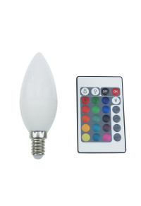 LED SMD E14 C37 4W IR RGB+3.000K 230V AC 300LM RA80 30000H 270° 