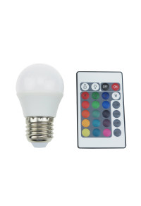 LED SMD E27 G45 4W IR RGB+3.000K 230V AC 300LM RA80 30000H 270° 