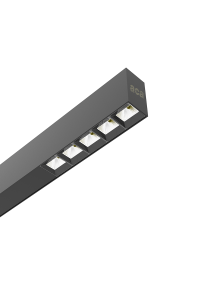 AISH BLACK ALUMINUM PROFILE WITH OPAL COVER 2.5m/pc