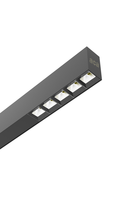 AISH BLACK ALUMINUM PROFILE WITH OPAL COVER 2.5m/pc