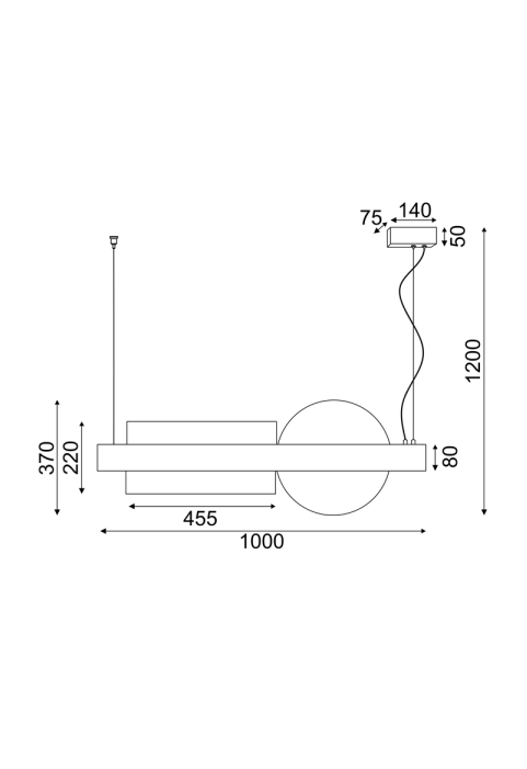 ^ПЕНДЕЛ LED 20W 3000K  2150LM 