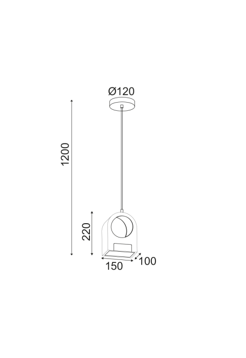 ^ПЕНДЕЛ LED 10W 3000K 8000LM 