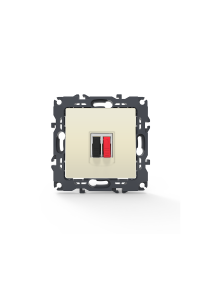 PRIME SINGLE AUDIO SOCKET SCREWLESS 36-230VAC IP20  IVORY