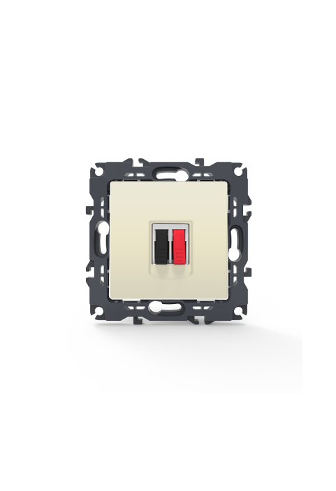 PRIME SINGLE AUDIO SOCKET SCREWLESS 36-230VAC IP20  IVORY