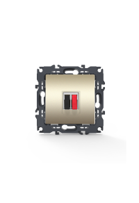 PRIME SINGLE AUDIO SOCKET SCREWLESS 36-230VAC IP20 MATT CHAMPAGNE