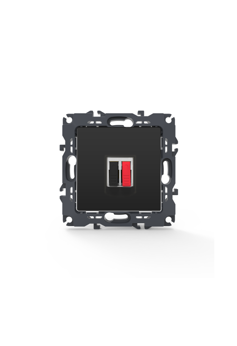 PRIME SINGLE AUDIO SOCKET SCREWLESS 36-230VAC IP20 MATT ANTHRACITE