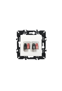 PRIME DOUBLE AUDIO SOCKET SCREWLESS 36-230VAC IP20 WHITE