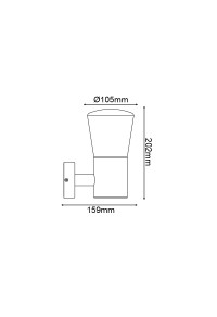 ^E27 WALL LUMINAIRE 230V AC DARK GREY IP54 MAX.40W