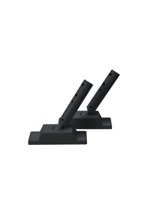 ROOFPATH SET OF 2PCS BLACK BASE HOLDER WITH 45° ADJUSTABLE ROD