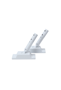 ROOFPATH SET OF 2PCS WHITE BASE HOLDER WITH 45° ADJUSTABLE ROD