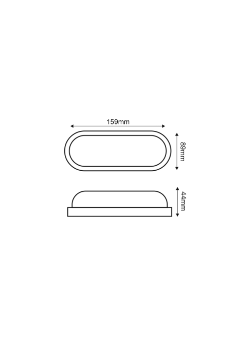 LED PC BLACK WALL LUMINAIRE 230V AC IP65 10W 950lm 6000K 110° Ra80