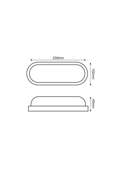 LED PC BLACK WALL LUMINAIRE 230V AC IP65 20W 1750lm 4000K 110° Ra80