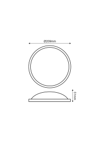 LED PC WHITE CEIL LUMINAIRE 230V AC IP65 20W 1700lm 3000K 110° Ra80