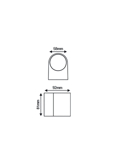 GU10 WALL LUMINAIRE PLASTIC 230V AC DARK GREY IP65 MAX 3W LED