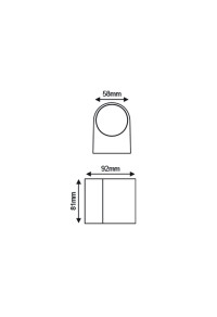 ФАСАДЕН АПЛИК GU10 WALL LUMINAIRE  PLASTIC 230V AC WHITE IP65 MAX 3W LED