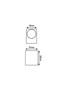 GU10 WALL LUMINAIRE  PLASTIC 230V AC DARK GREY IP65 MAX 3W LED