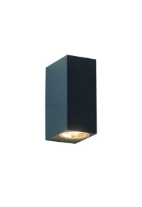 GU10 WALL LUMINAIRE PLASTIC 230V AC DARK GREY IP65 MAX.2X3W LED
