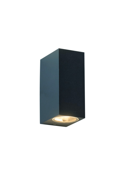 GU10 WALL LUMINAIRE PLASTIC 230V AC DARK GREY IP65 MAX.2X3W LED