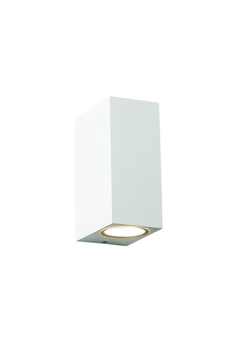 GU10 WALL LUMINAIRE PLASTIC 230V AC WHITE IP65 MAX.2X3W LED