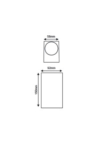 GU10 WALL LUMINAIRE PLASTIC 230V AC WHITE IP65 MAX.2X3W LED