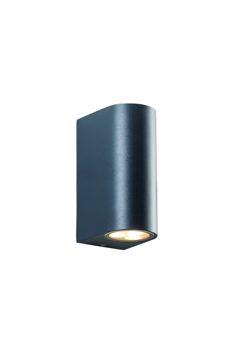 GU10 WALL LUMINAIRE PLASTIC 230V AC DARK GREY IP65 MAX.2X3W LED