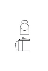 GU10 WALL LUMINAIRE PLASTIC 230V AC WHITE IP65 MAX.2X3W LED