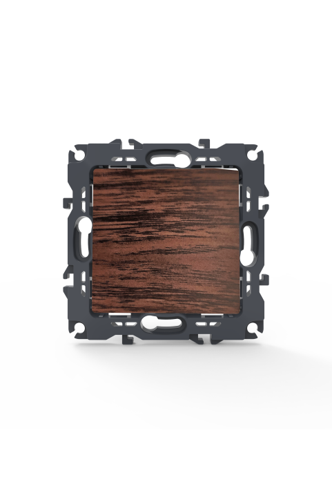 PRIME 1 GANG 1 WAY SWITCH SCREWLESS 1P 10AX 250VAC IP20 WOOD