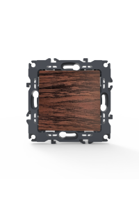 PRIME 1 GANG 2 WAY SWITCH SCREWLESS 1P 10AX 250VAC IP20 WOOD