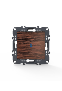PRIME 1 GANG 2 WAY SWITCH & LED CONTROL LAMP (ON-ON) SCREWLESS 1P 10AX 250VAC IP20 WOOD