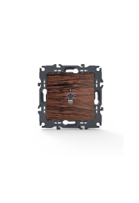 PRIME 1 GANG PUSH BUTTON & LED LAMP SCREWLESS 1P 10A 250VAC IP20 WOOD