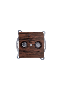 PRIME TV-SAT SOCKET END-LINE MALE & F CONNECTOR SURGE PROTECTION IP20 WOOD