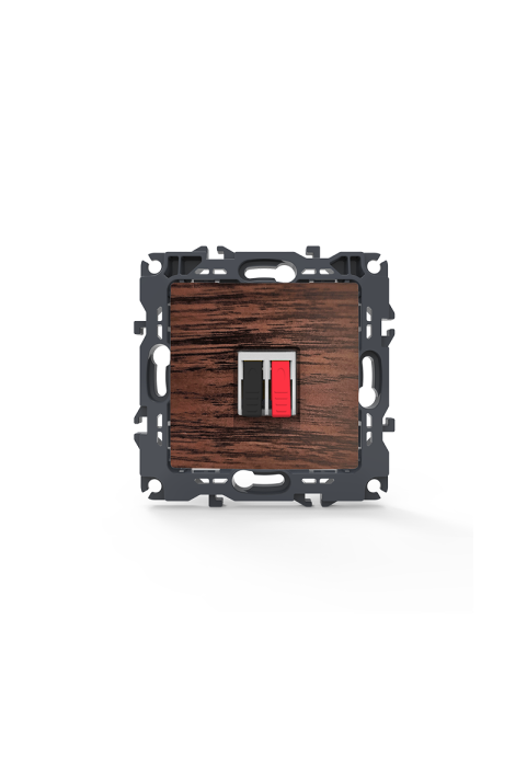 PRIME SINGLE AUDIO SOCKET SCREWLESS 36-230VAC IP20 WOOD
