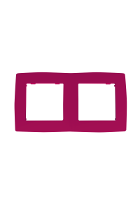PRIME 2 GANG FRAME IP20 PINK