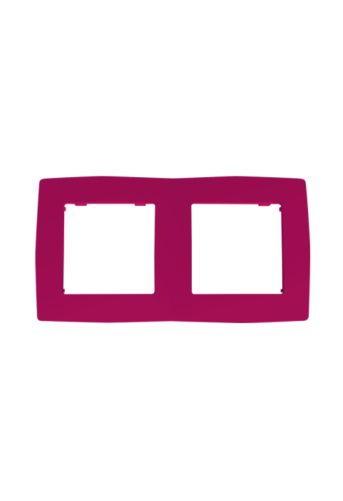 PRIME 2 GANG FRAME IP20 PINK