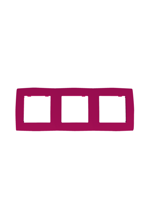 PRIME 3 GANG FRAME IP20 PINK