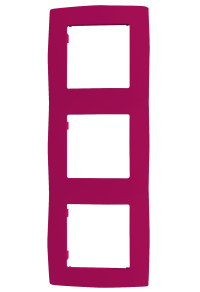 PRIME 3 GANG FRAME IP20 PINK