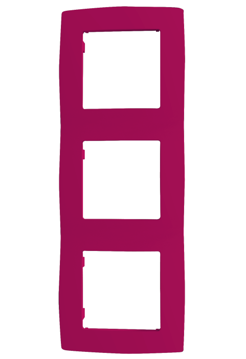 PRIME 3 GANG FRAME IP20 PINK